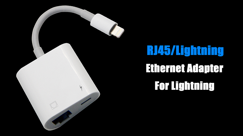 Lightning to RJ45 Ethernet & Charging Adapter for iPhone/iPad